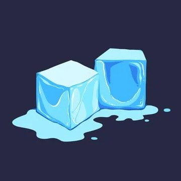 Melting ice cubes vector illustration Stock Illustration