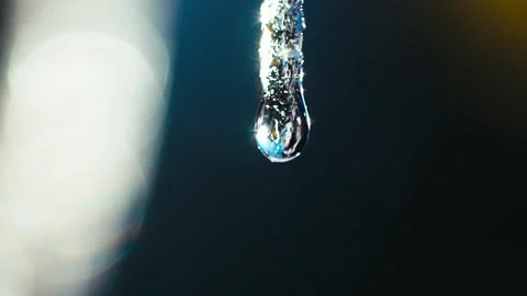 Melting Ice Dripping In Winte close-up Stock Footage 331494353
