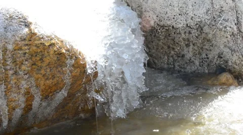 Melting of ice Stock Footage 46496620
