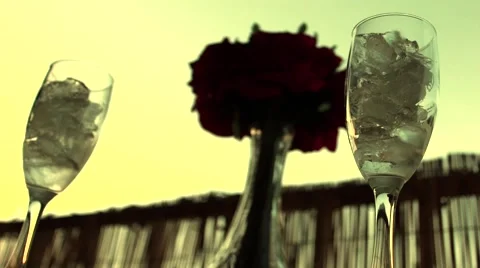 Melting Ice in glasses 動画素材 3679021
