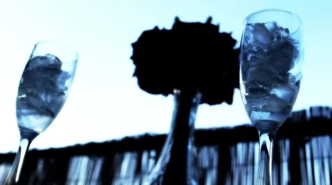 Melting Ice in glasses 動画素材 3679063