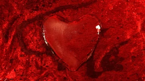 Melting Ice Heart Stock Footage 7932671