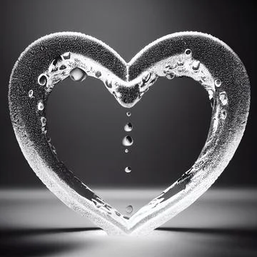 Melting ice heart Stock Illustration
