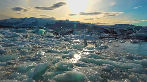 Melting ice Iceland  Stock Footage 81249809