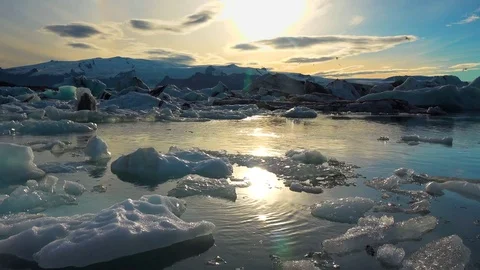 Melting ice Iceland  Stock Footage 81249880