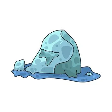 Melting ice illustration Stock Illustration
