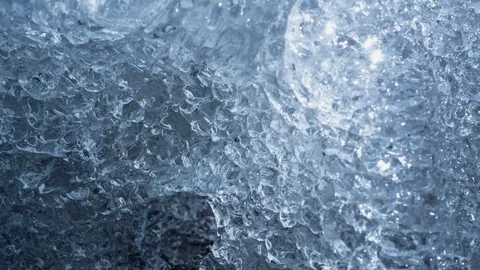Melting Ice In Macro Stock-Footage 74686529