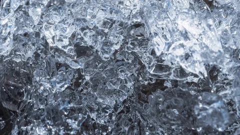 Melting ice in macro timelapse Stock-Footage 106751576