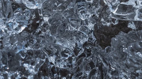Melting ice in macro timelapse Stock Footage 106751605