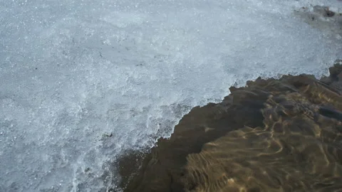 Melting ice river in spring Stock Footage 106625097
