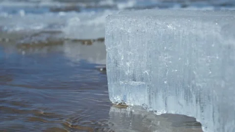 Melting ice river in spring Stock Footage 106626050