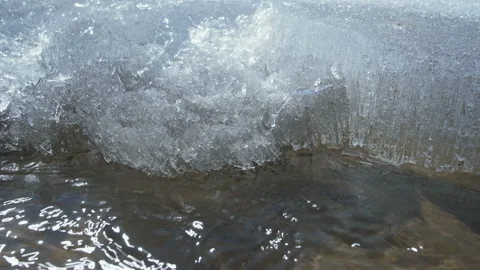 Melting ice river in spring Stock Footage 106626617