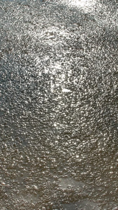 Melting ice on springtime lake shore, vertical, Finland Stock Footage 239716622