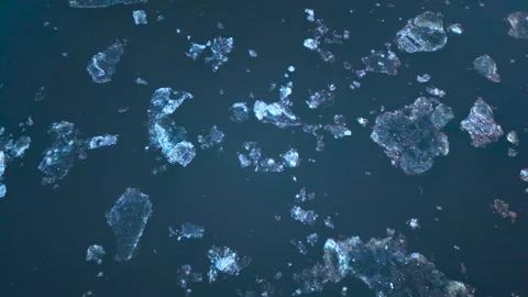 Melting Ice Top Shot 스톡 동영상 323097052