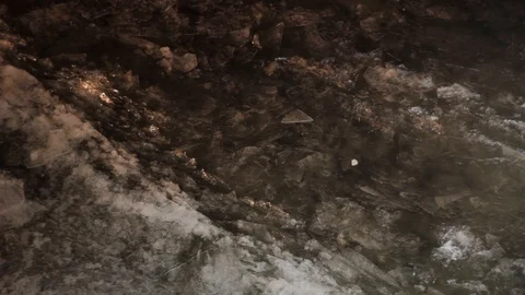 Melting ice on water currents cold water 스톡 동영상 122643783