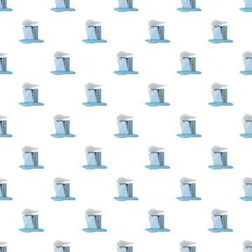 Melting iceberg global warming climate change pattern Stock Illustration