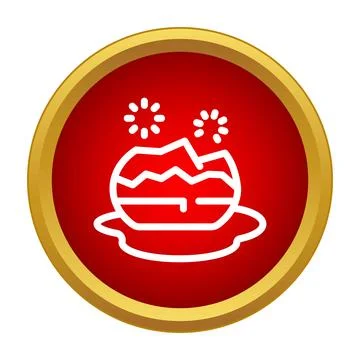 Melting iceberg icon representing global warming concept Stock Illustration