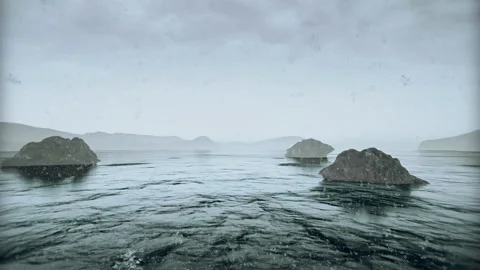 Melting icebergs floating in the ocean Stock Footage 149698610