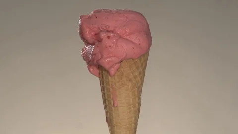 Melting Icecream Stock Footage 74690321