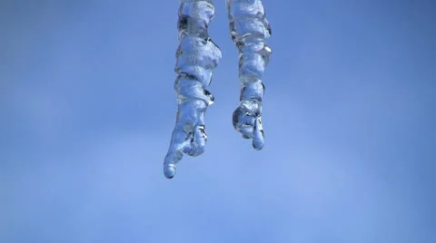 Melting icicle Stock Footage 8956715