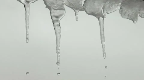 Melting icicles. Clous up. Winter Background Stock Footage 68272000