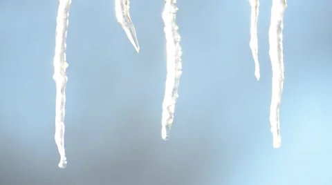 Melting icicles. Stock-Footage 46612883