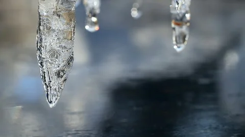 Melting Icicles. Stock Footage 48904905