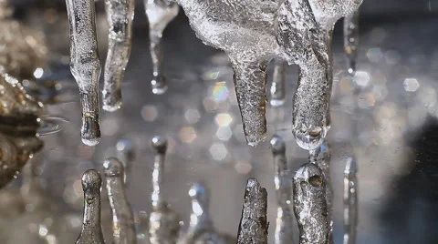 Melting Icicles. Stock Footage 48905171