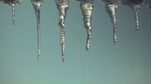 Melting Icicles Stock Footage 62884319