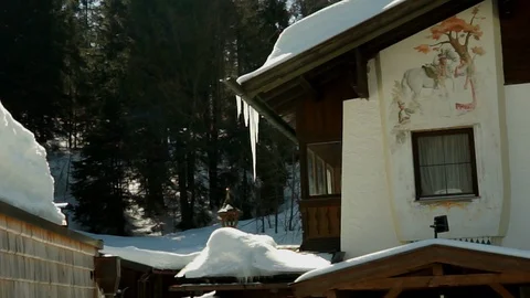 Melting Icicles Stock Footage 87775692