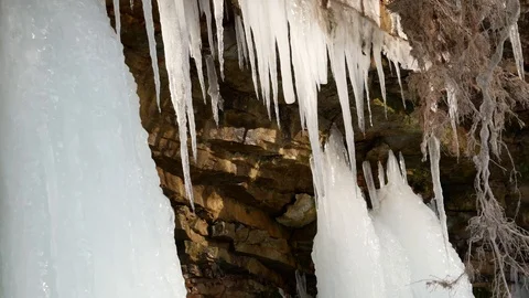 Melting Icicles Stock Footage 100976875
