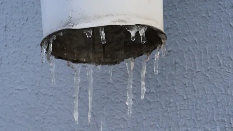 Melting icicles Stock Footage 128625537