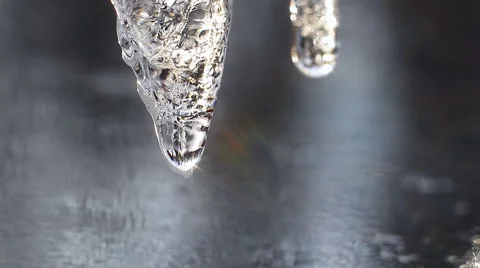 Melting Icicles, pure drops Stock Footage 48905627