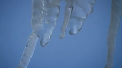 Melting icicles in Spring Stock Footage 50447390