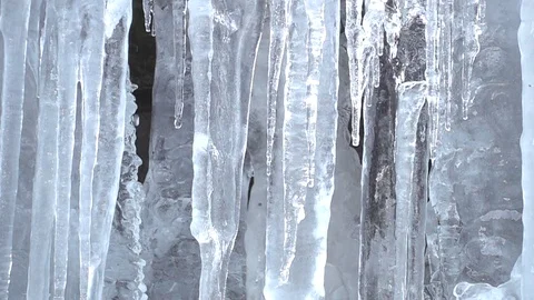 Melting icicles in super slow motion 240 fps Video stock 82978630