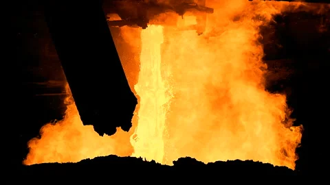 Melting Iron In The Foundry Stock Footage 86321570