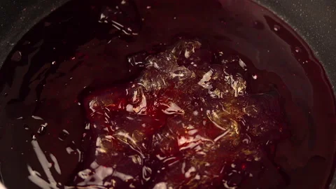 Melting jelly in the pot. Stock Footage 141932797