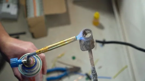 Melting lead Stock Footage 119450484