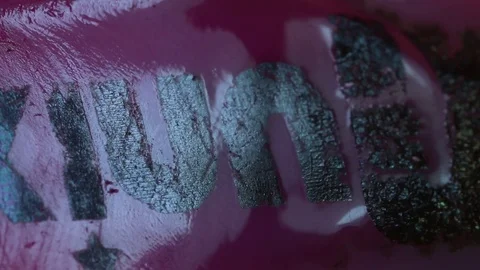 Melting molten red plastic macro texture - MRYT Stock Footage 74219659