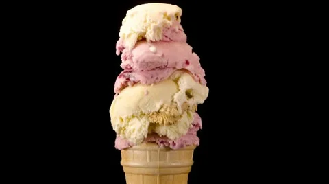 Melting Multi-colored Ice cream (timelapse) Video stock 10256859