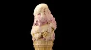 Melting Multi-Colored Ice Cream (Timelapse) Stock Footage