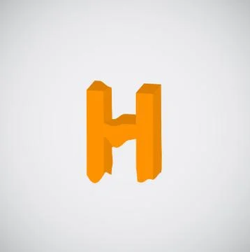 Melting orange character, vector Stock Illustration