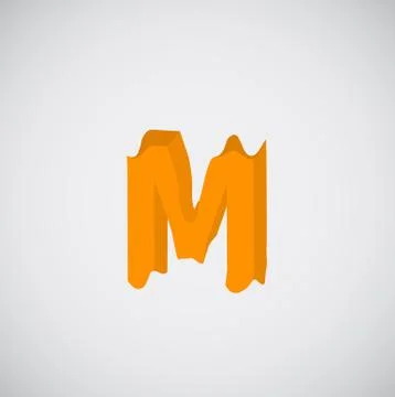Melting orange character, vector Stock Illustration