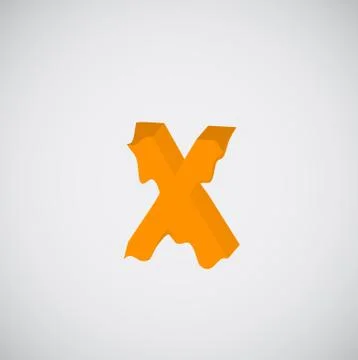 Melting orange character, vector Stock Illustration