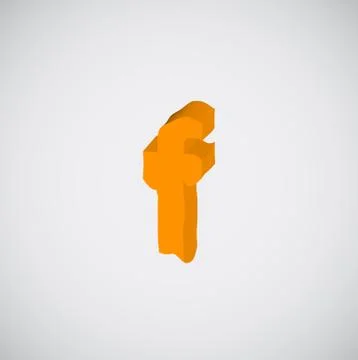 Melting orange character, vector Stock Illustration