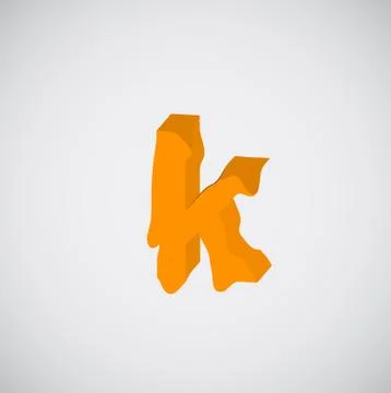 Melting orange character, vector Stock Illustration