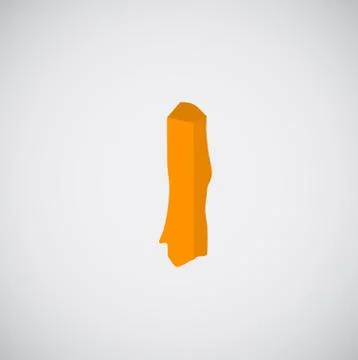 Melting orange character, vector Stock Illustration
