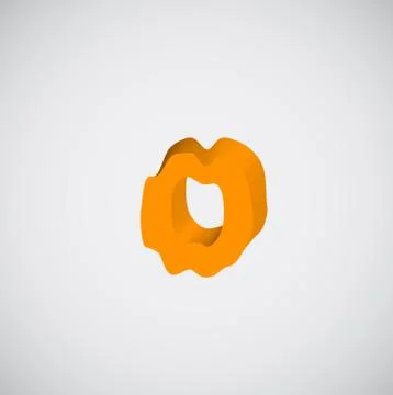 Melting orange character, vector Stock Illustration