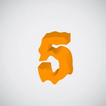 Melting orange character, vector Stock Illustration