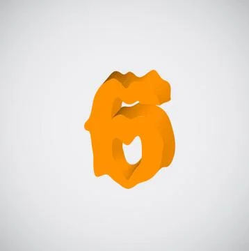 Melting orange character, vector Stock Illustration